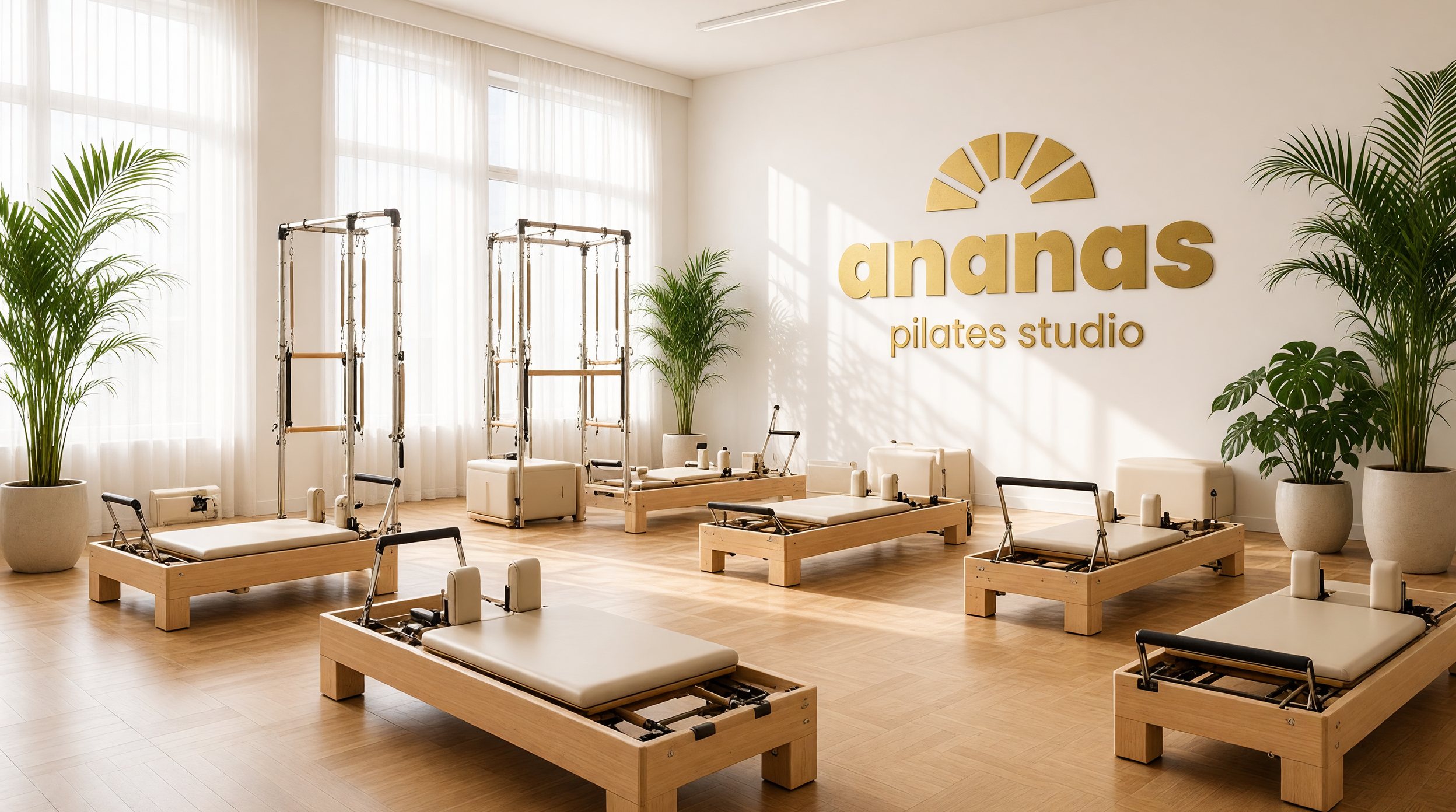 Ananas Pilates Studio'nun ders salonu